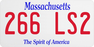 MA license plate 266LS2