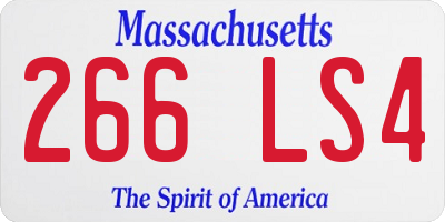 MA license plate 266LS4