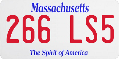 MA license plate 266LS5