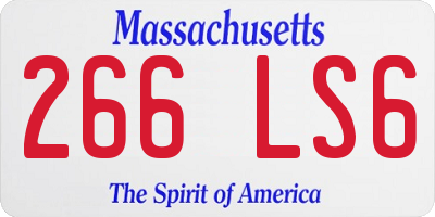 MA license plate 266LS6