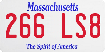 MA license plate 266LS8