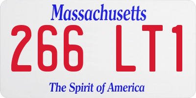MA license plate 266LT1