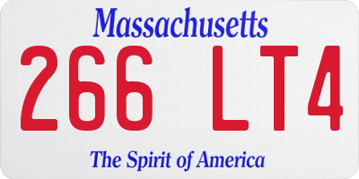 MA license plate 266LT4