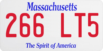 MA license plate 266LT5