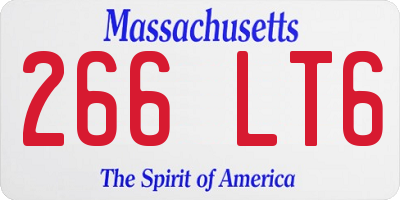 MA license plate 266LT6