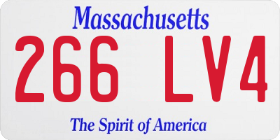 MA license plate 266LV4