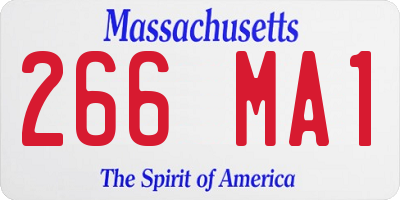 MA license plate 266MA1