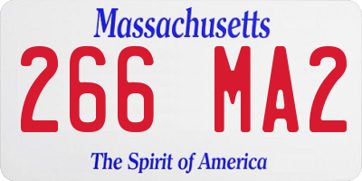 MA license plate 266MA2