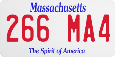 MA license plate 266MA4