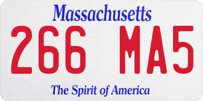 MA license plate 266MA5