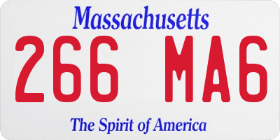 MA license plate 266MA6