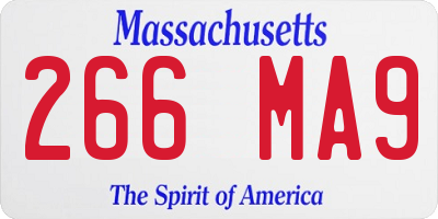 MA license plate 266MA9