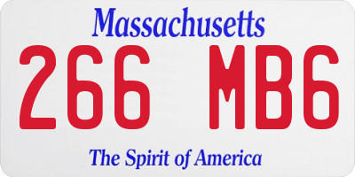 MA license plate 266MB6