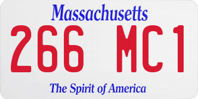 MA license plate 266MC1