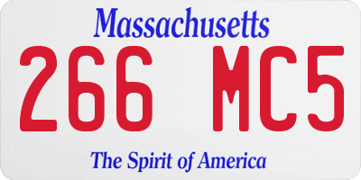 MA license plate 266MC5