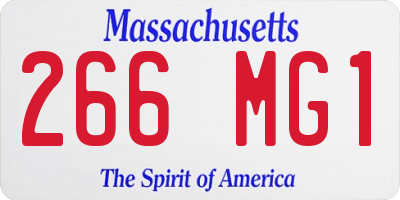 MA license plate 266MG1