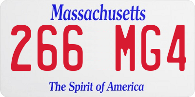 MA license plate 266MG4