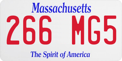 MA license plate 266MG5