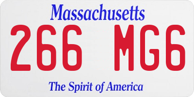MA license plate 266MG6