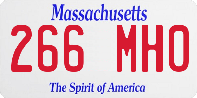 MA license plate 266MH0