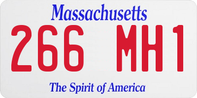 MA license plate 266MH1