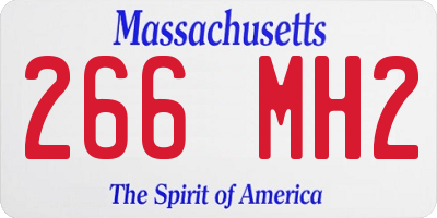 MA license plate 266MH2
