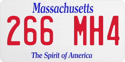 MA license plate 266MH4