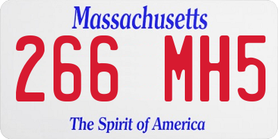 MA license plate 266MH5