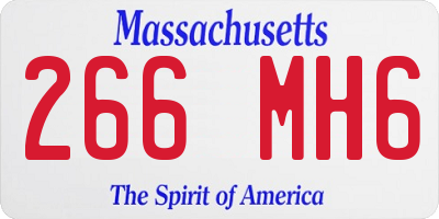 MA license plate 266MH6