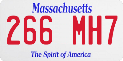 MA license plate 266MH7