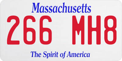 MA license plate 266MH8