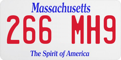 MA license plate 266MH9