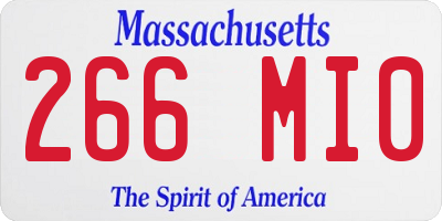 MA license plate 266MI0
