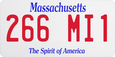 MA license plate 266MI1