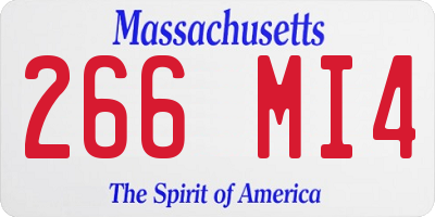 MA license plate 266MI4
