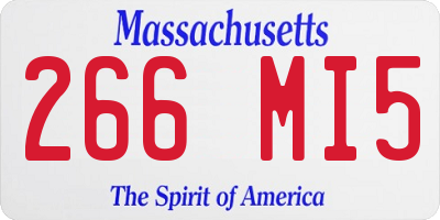 MA license plate 266MI5