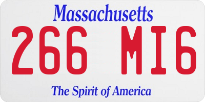MA license plate 266MI6