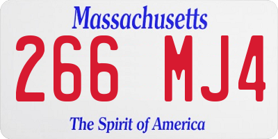 MA license plate 266MJ4