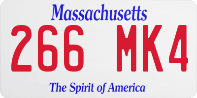 MA license plate 266MK4