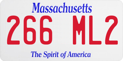 MA license plate 266ML2