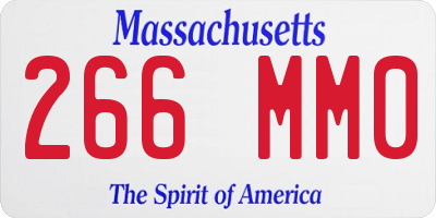 MA license plate 266MM0