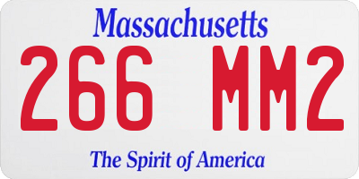 MA license plate 266MM2