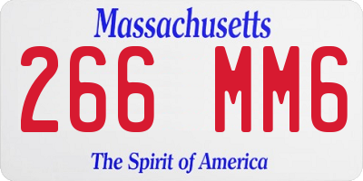 MA license plate 266MM6