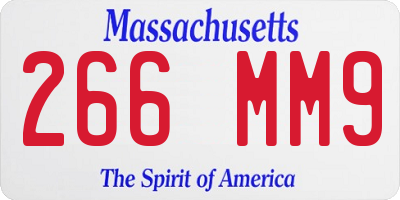 MA license plate 266MM9