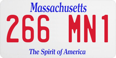 MA license plate 266MN1