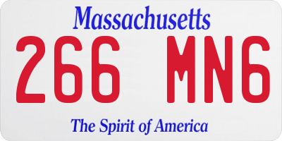 MA license plate 266MN6