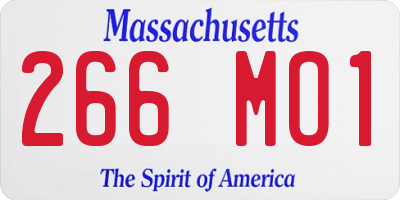 MA license plate 266MO1