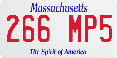 MA license plate 266MP5