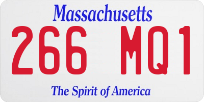 MA license plate 266MQ1