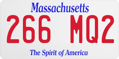 MA license plate 266MQ2